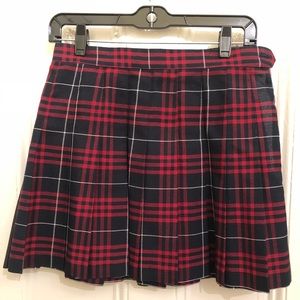 American Apparel Pleated Plaid Skirt
